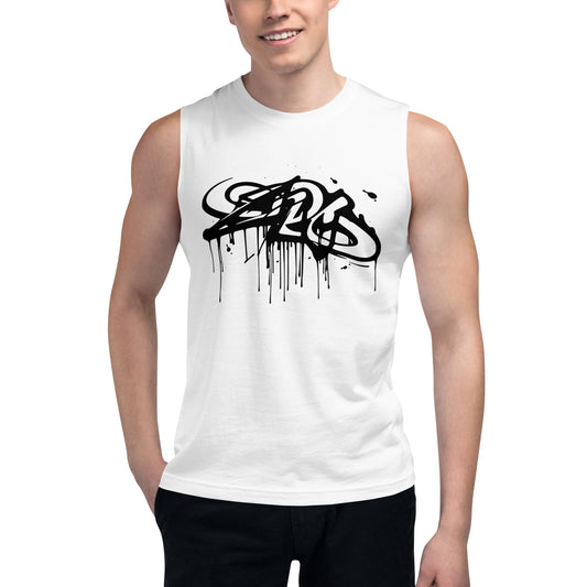 Camiseta sin mangas unisex estampado graffiti