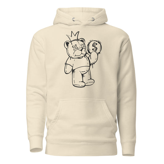 Sudadera con capucha unisex bear coin