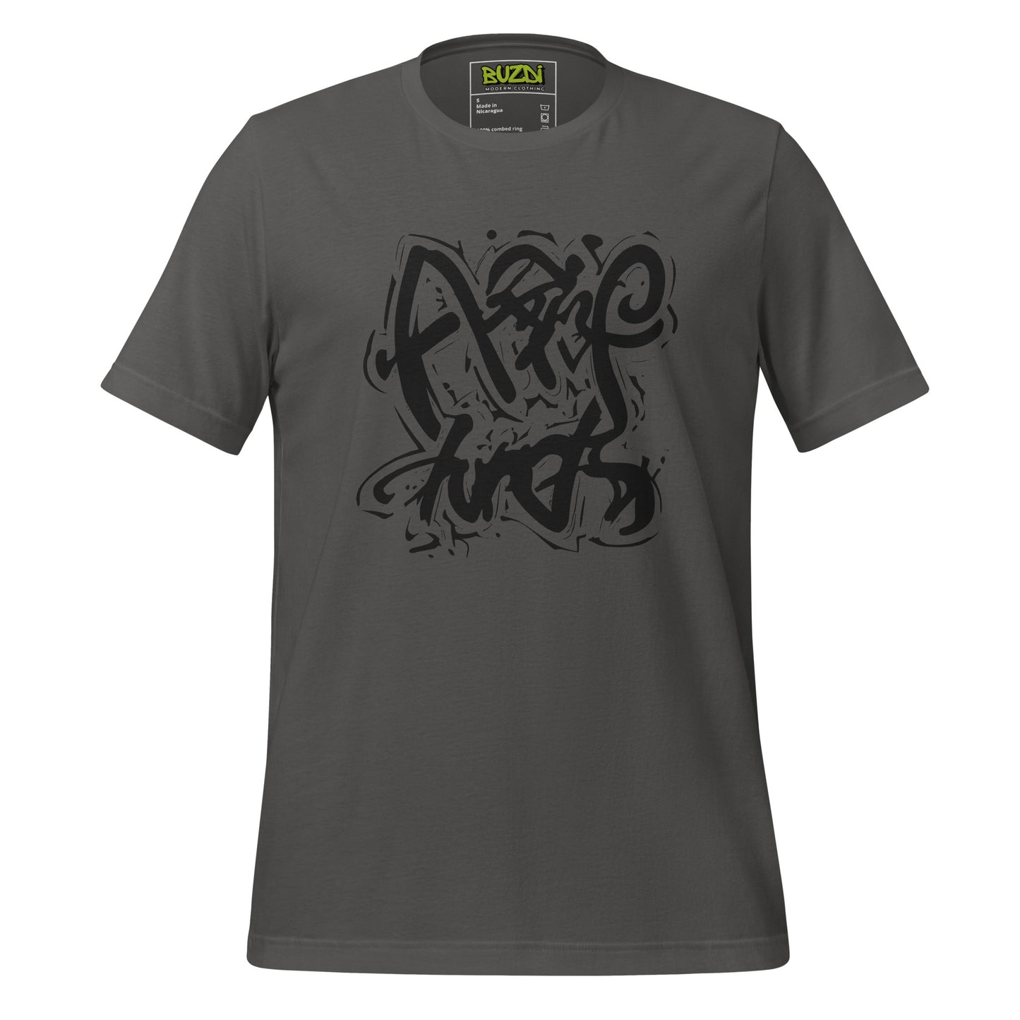 Camiseta de manga corta unisex lila graffiti