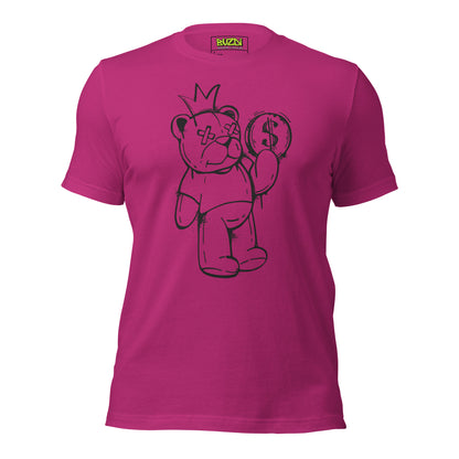 Camiseta de manga corta unisex bear money