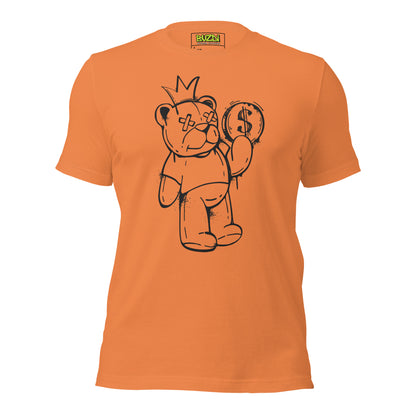 Camiseta de manga corta unisex bear money