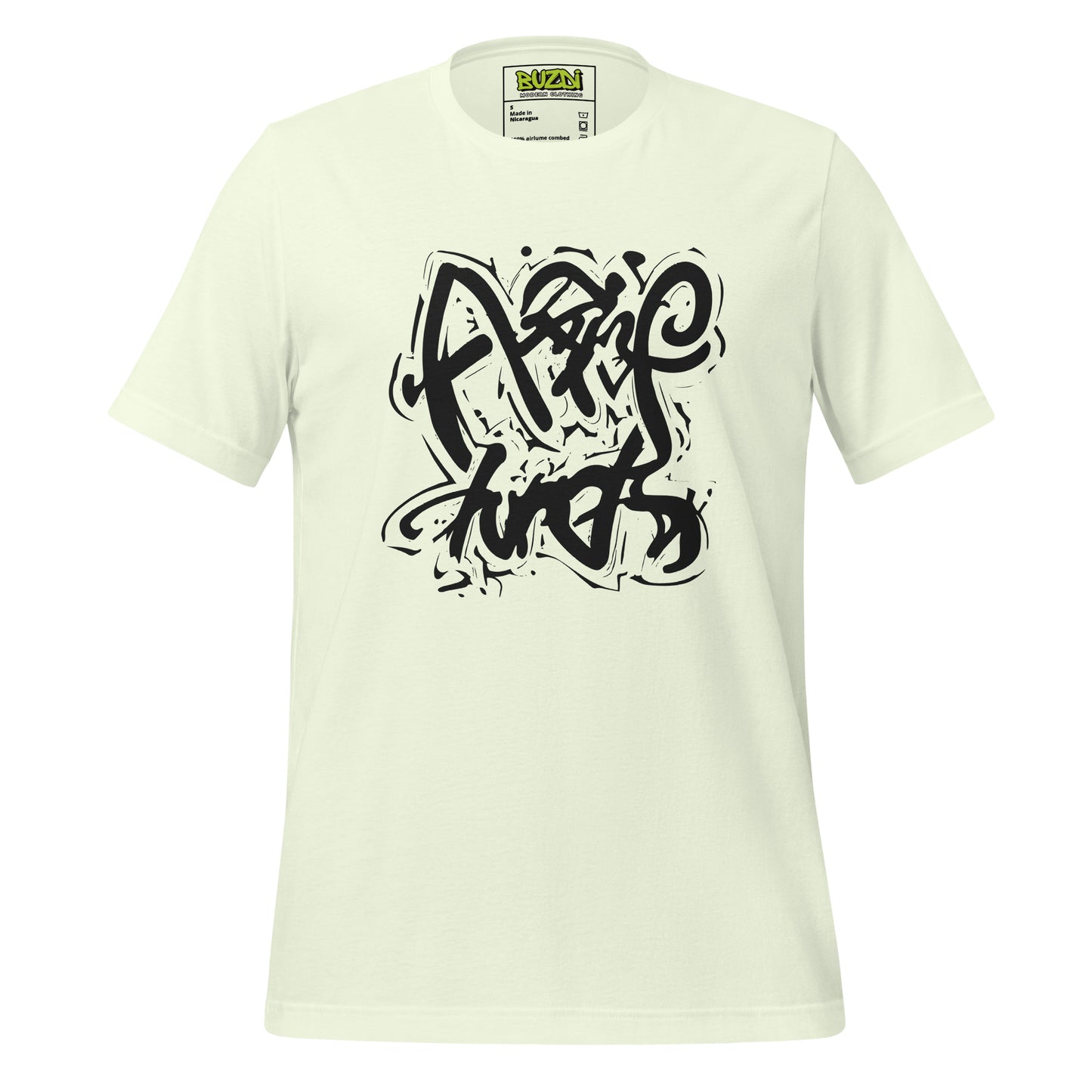 Camiseta de manga corta unisex lila graffiti