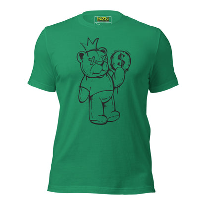 Camiseta de manga corta unisex bear money