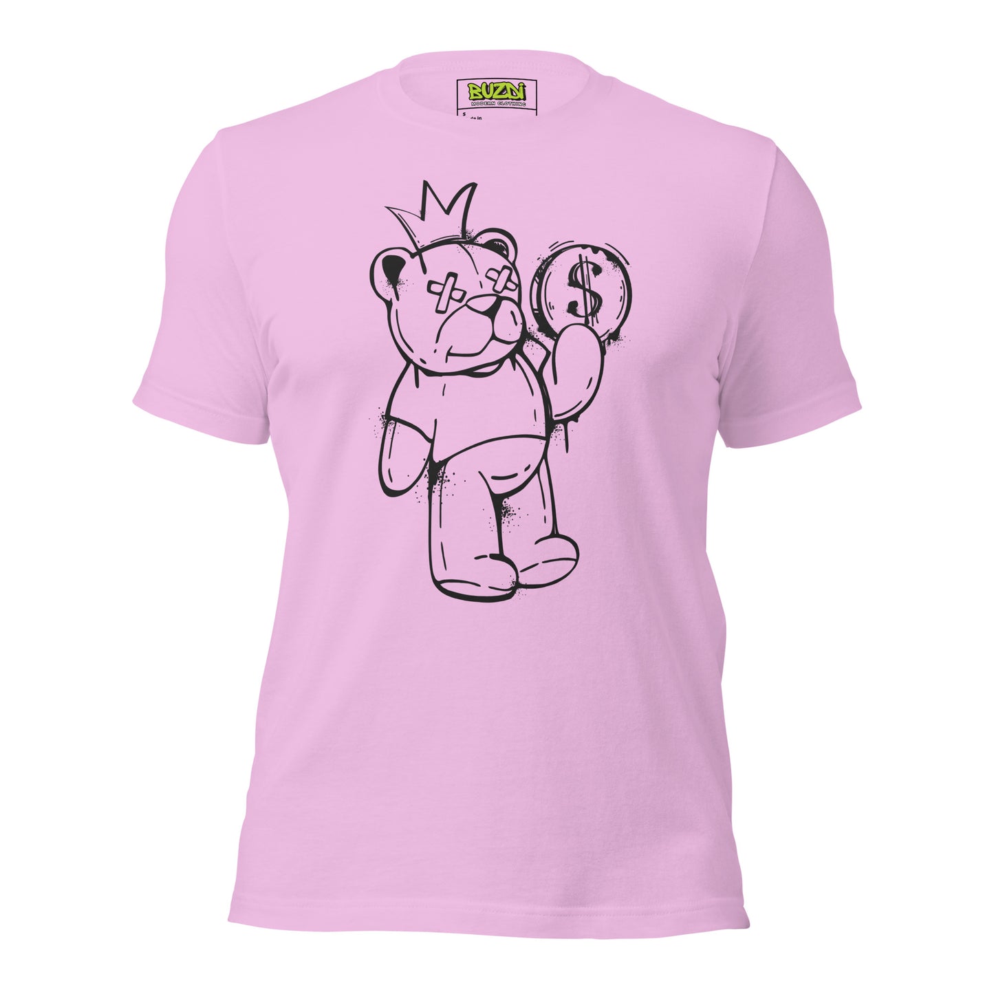 Camiseta de manga corta unisex bear money