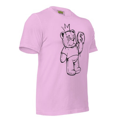 Camiseta de manga corta unisex bear money