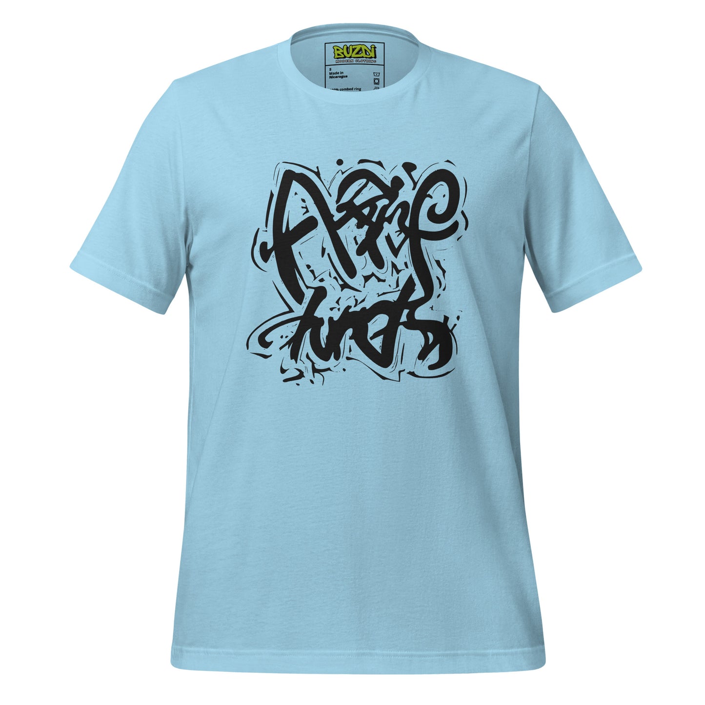 Camiseta de manga corta unisex lila graffiti