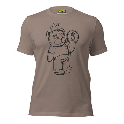 Camiseta de manga corta unisex bear money