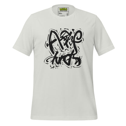 Camiseta de manga corta unisex lila graffiti