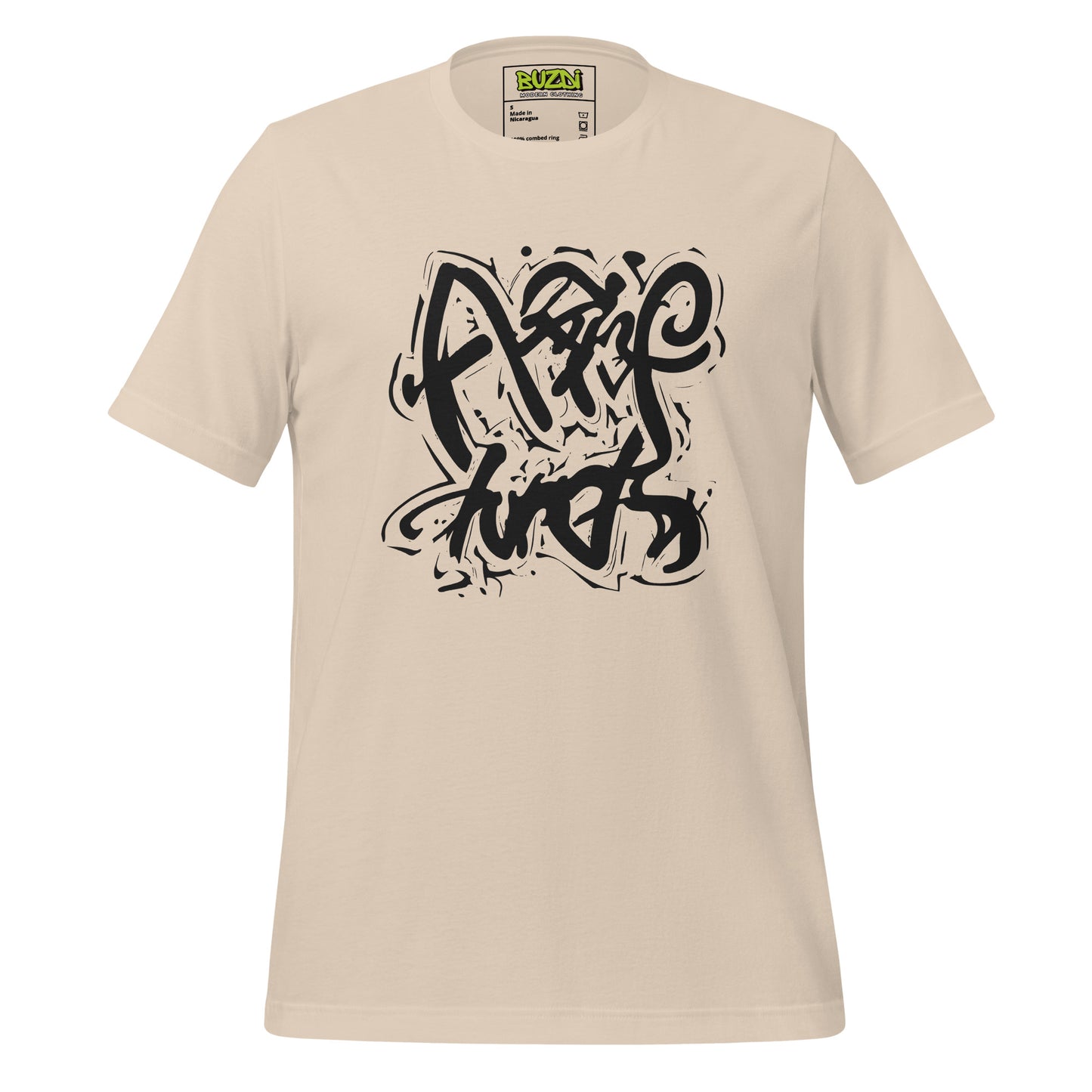 Camiseta de manga corta unisex lila graffiti