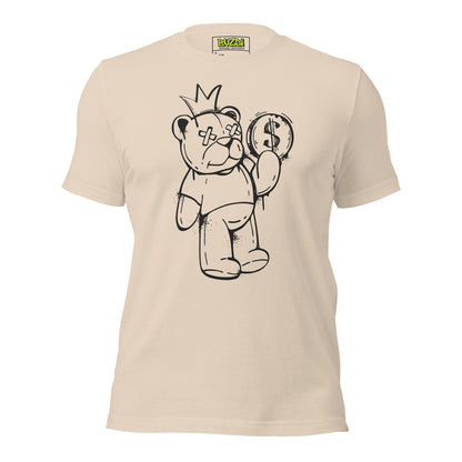 Camiseta de manga corta unisex bear money