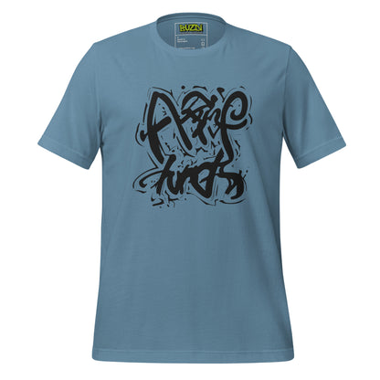 Camiseta de manga corta unisex lila graffiti