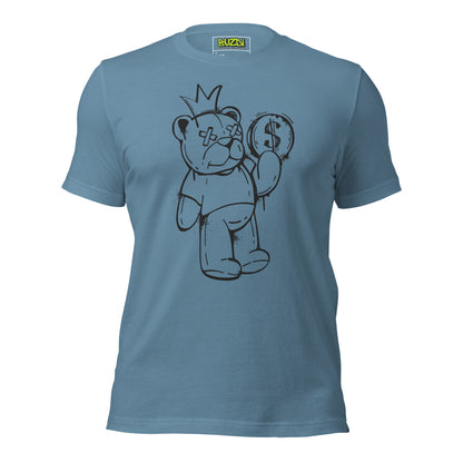 Camiseta de manga corta unisex bear money