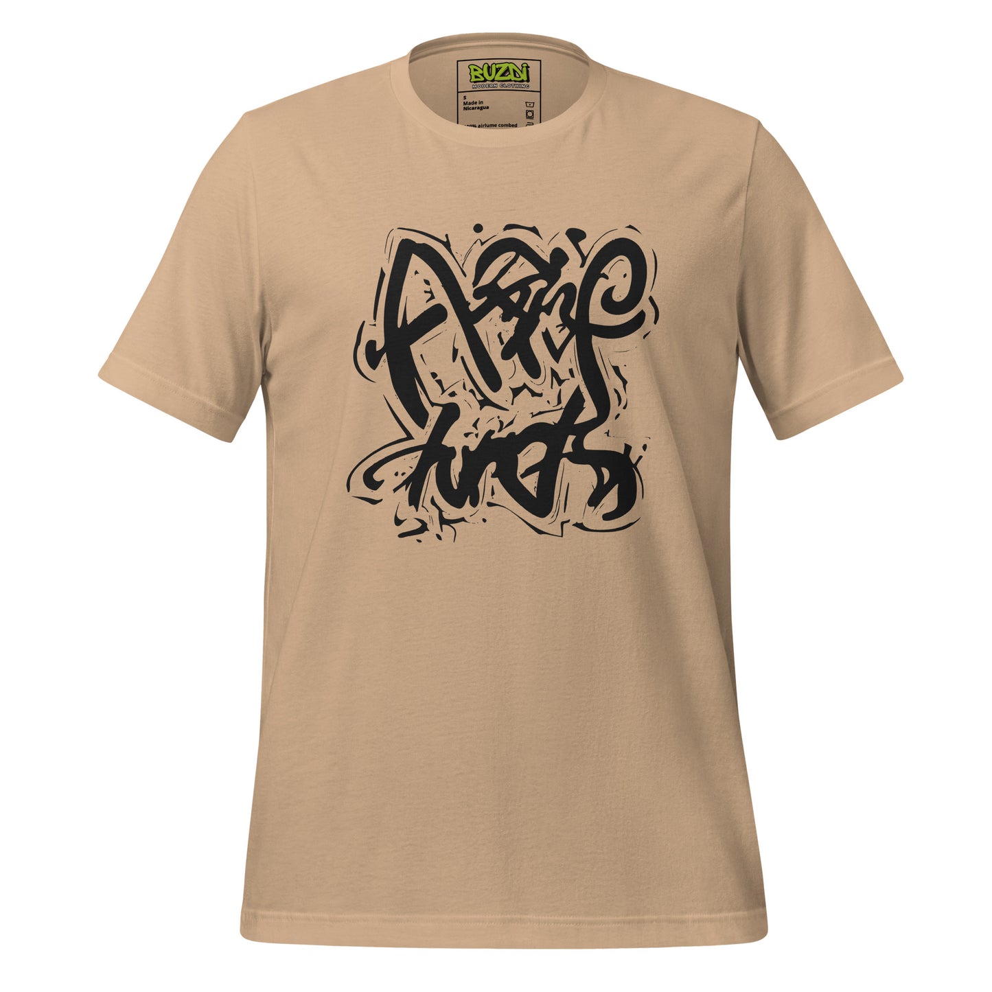 Camiseta de manga corta unisex lila graffiti