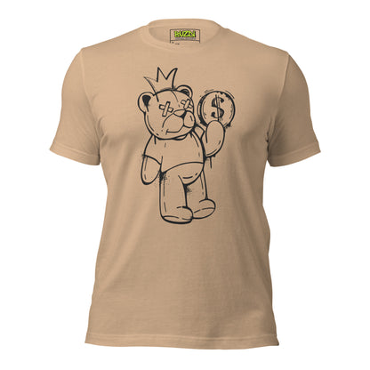 Camiseta de manga corta unisex bear money