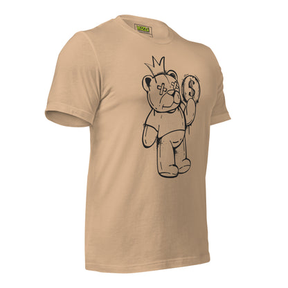 Camiseta de manga corta unisex bear money