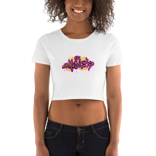 Camiseta corta para mujer music