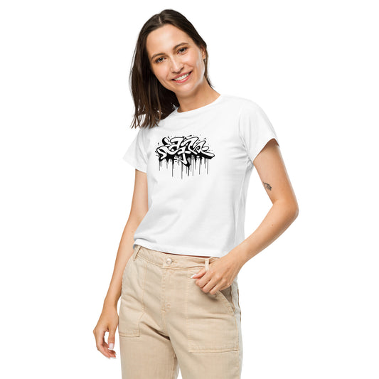 Camiseta de cintura alta para mujer grasag